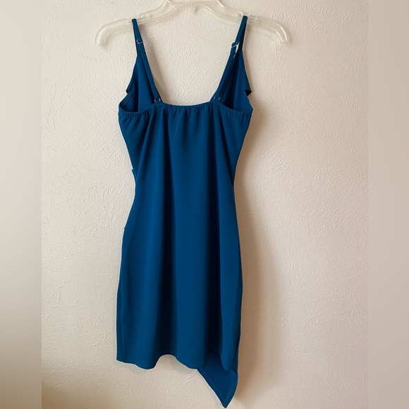 NWT Blu Spero She Sky Teal Asymmetrical Cocktail Dress - Picture 6 of 10